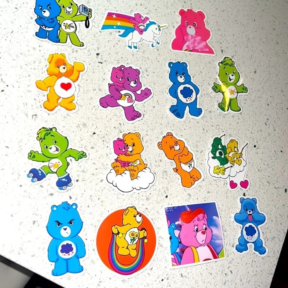Care Bears stickers decals cute y2k bears grumpy happy good luck sunny cute